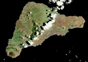 Satellite view of Rapa Nui