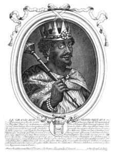 Print by Nicolas de Larmessin depicting the King of Mwene Mutapa